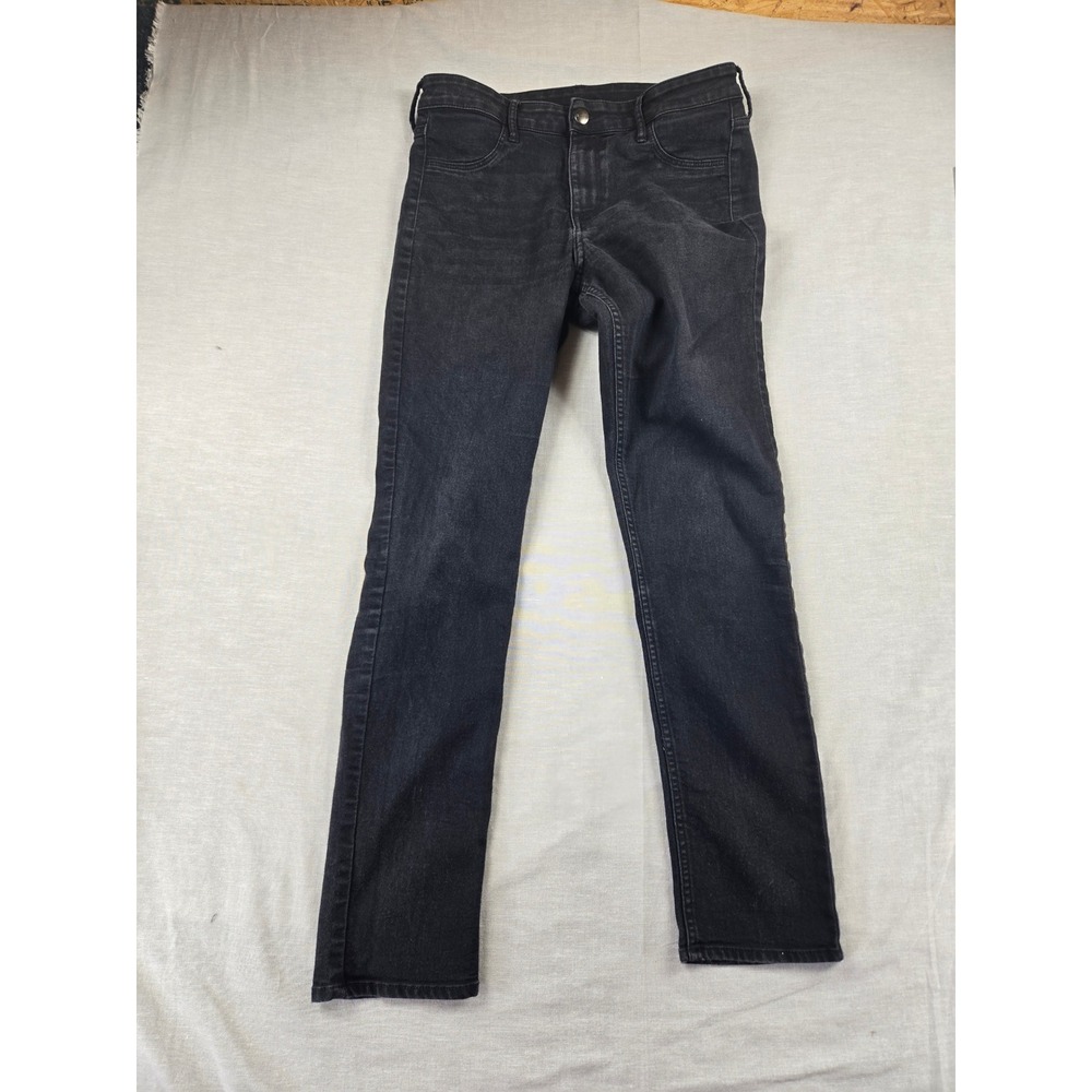 H&M &Denim Womens Skinny Ankle Jeans Washed Black Regular Waist Size 30